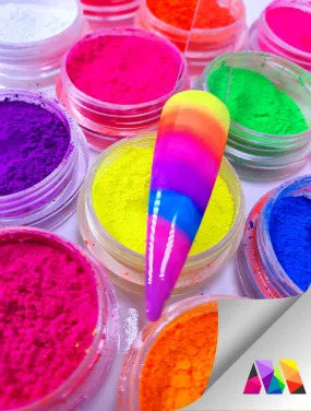12 Color Fluorescent Nail Art Neon Pigment