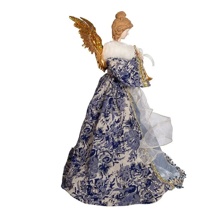 17" Indigo Blue Angel Tree Topper