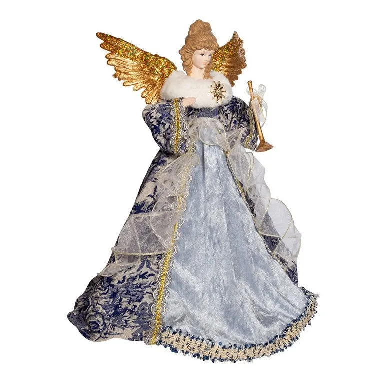 17" Indigo Blue Angel Tree Topper