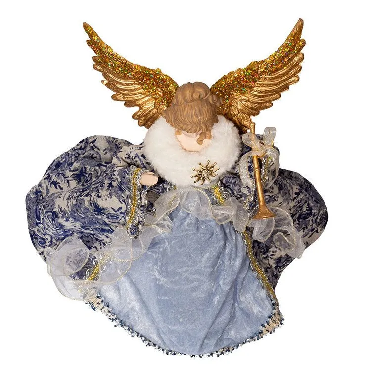 17" Indigo Blue Angel Tree Topper