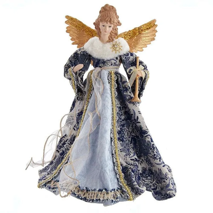17" Indigo Blue Angel Tree Topper