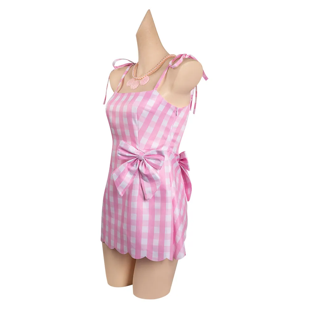 2023 Pink Plaid Skirt for Kids Children Classic Vintage Cosplay Costume