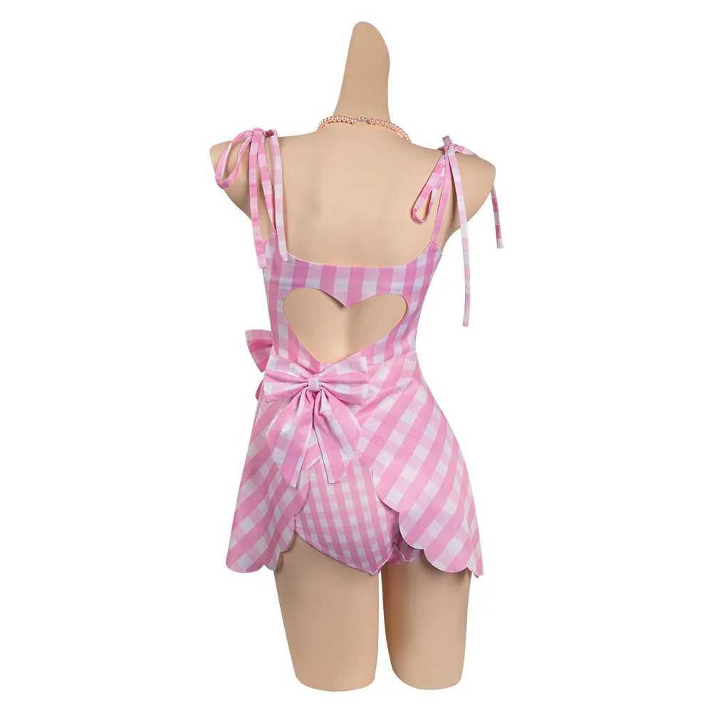 2023 Pink Plaid Skirt for Kids Children Classic Vintage Cosplay Costume