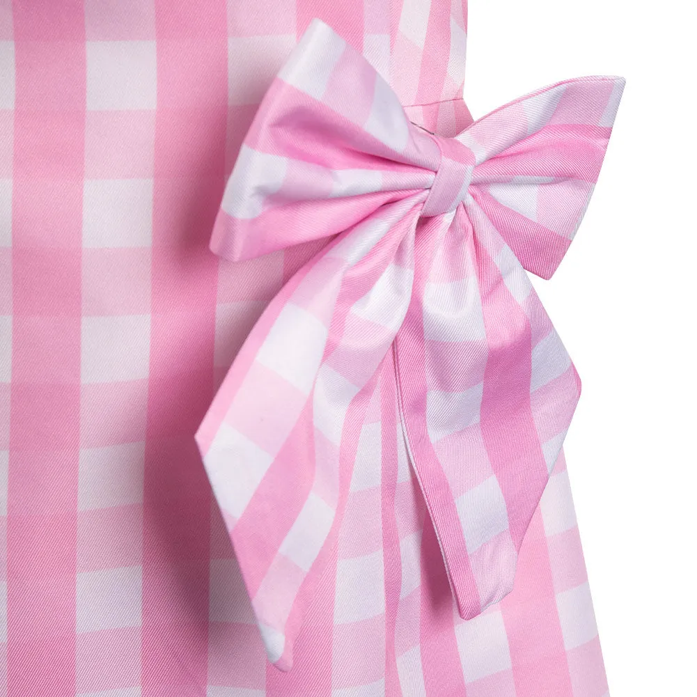 2023 Pink Plaid Skirt for Kids Children Classic Vintage Cosplay Costume