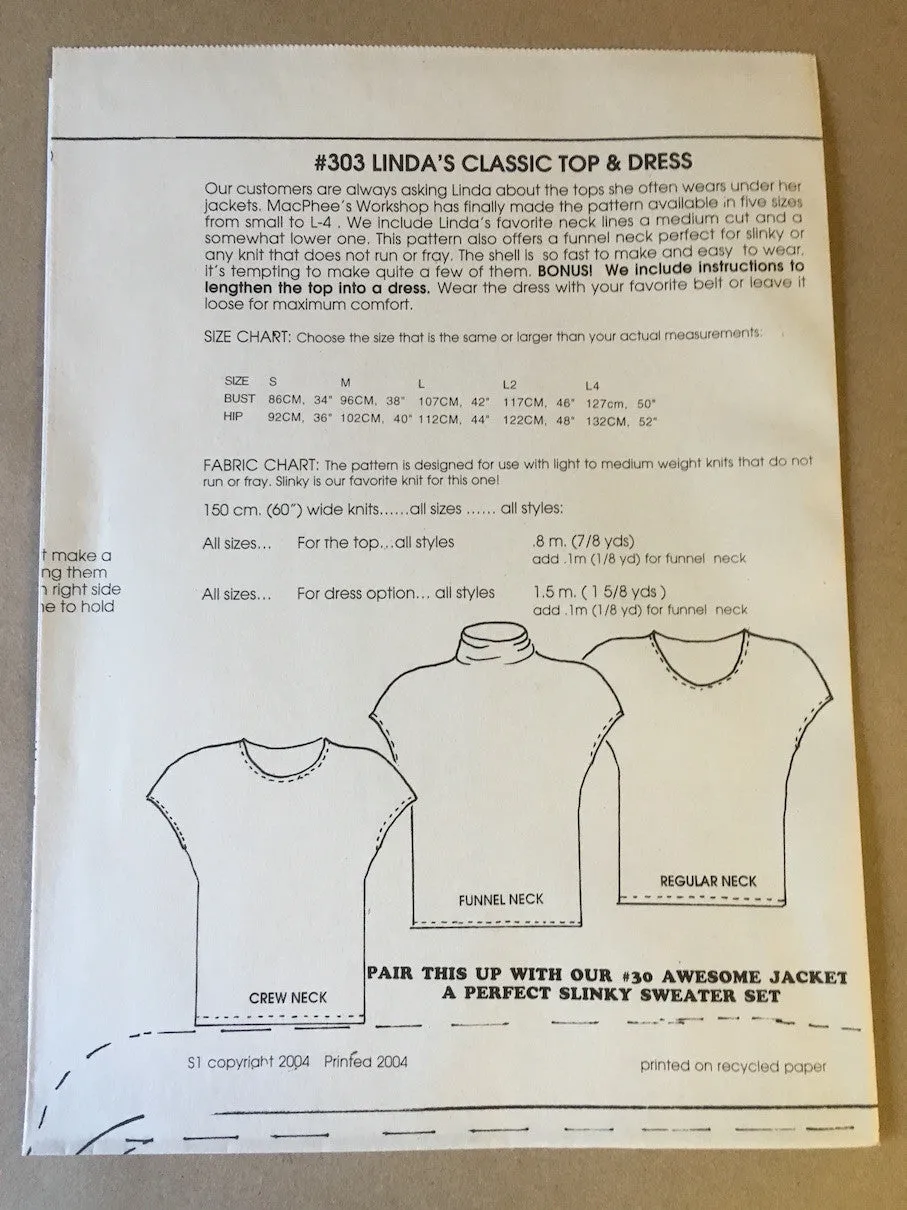 #303 CLASSIC TOP & DRESS