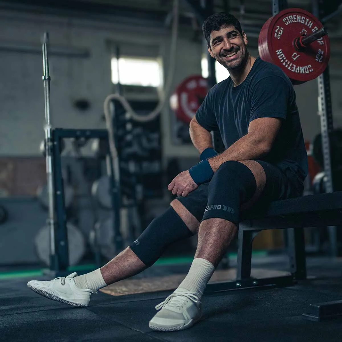 7mm Inferno PRO Knee Sleeves - Extra Stiff Neoprene, Stealth - IPF Approved