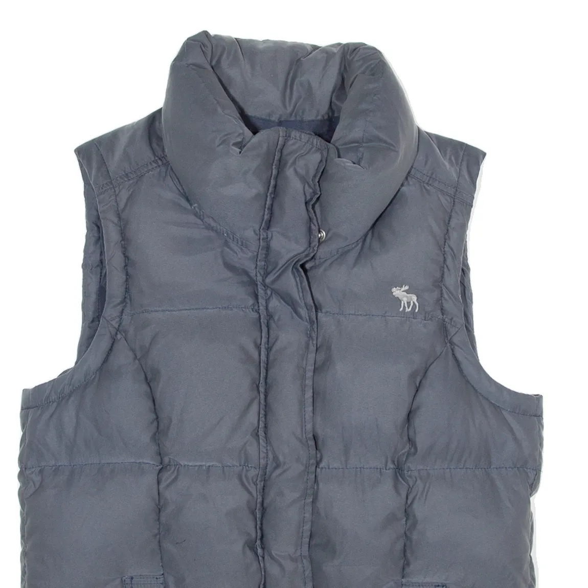 ABERCROMBIE & FITCH Insulated Mens Puffer Gilet Blue 80s L