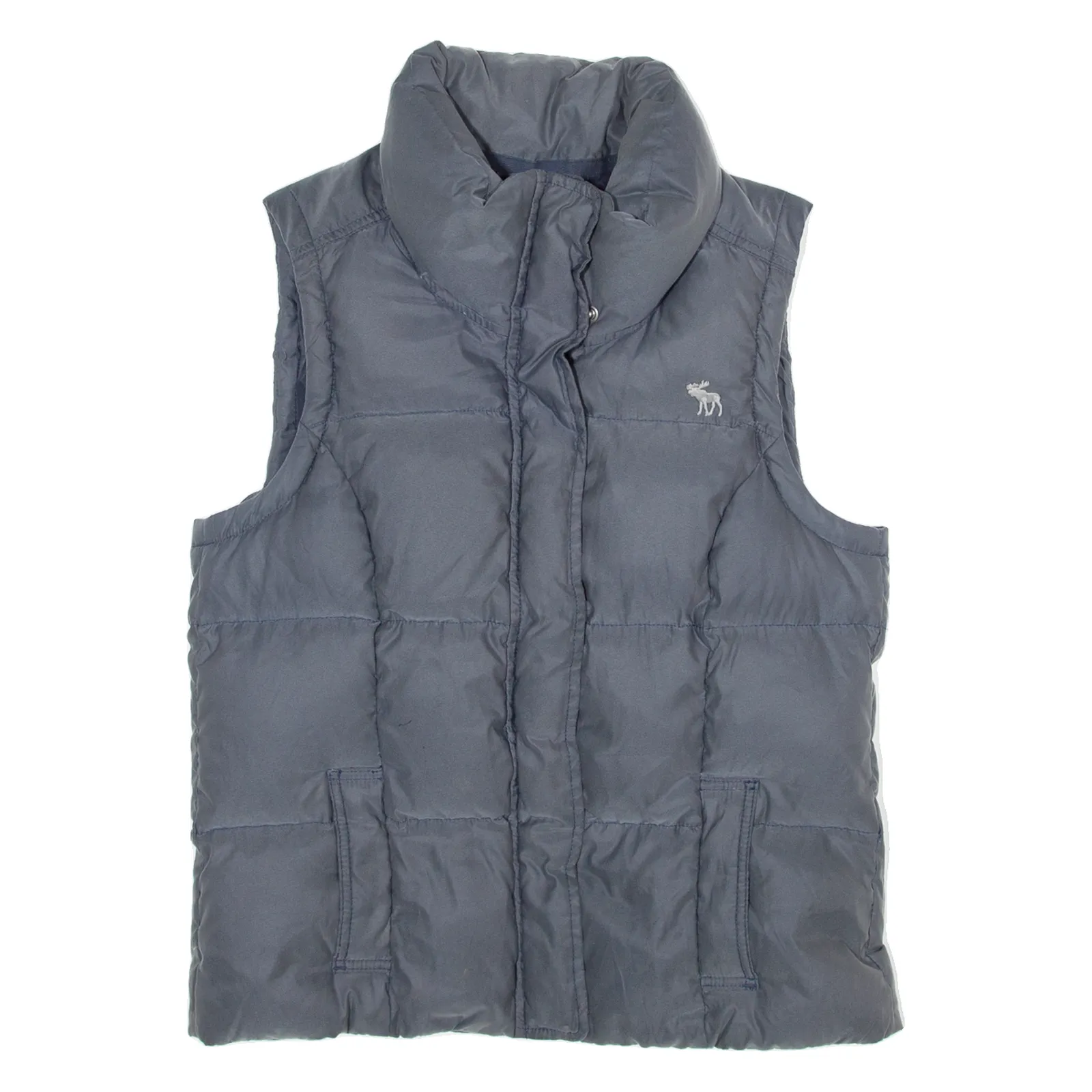 ABERCROMBIE & FITCH Insulated Mens Puffer Gilet Blue 80s L