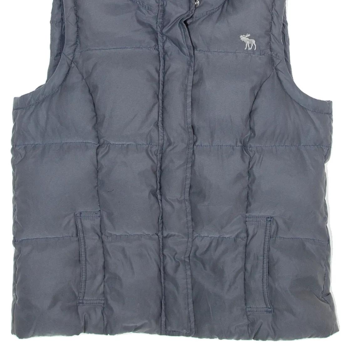 ABERCROMBIE & FITCH Insulated Mens Puffer Gilet Blue 80s L
