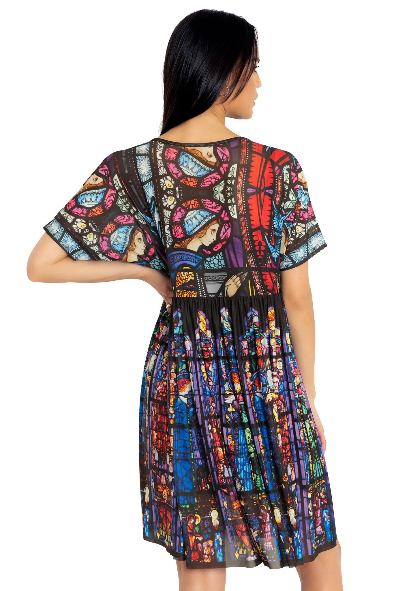 Adoration Of The Sacred Heart Sheer Smock Dress