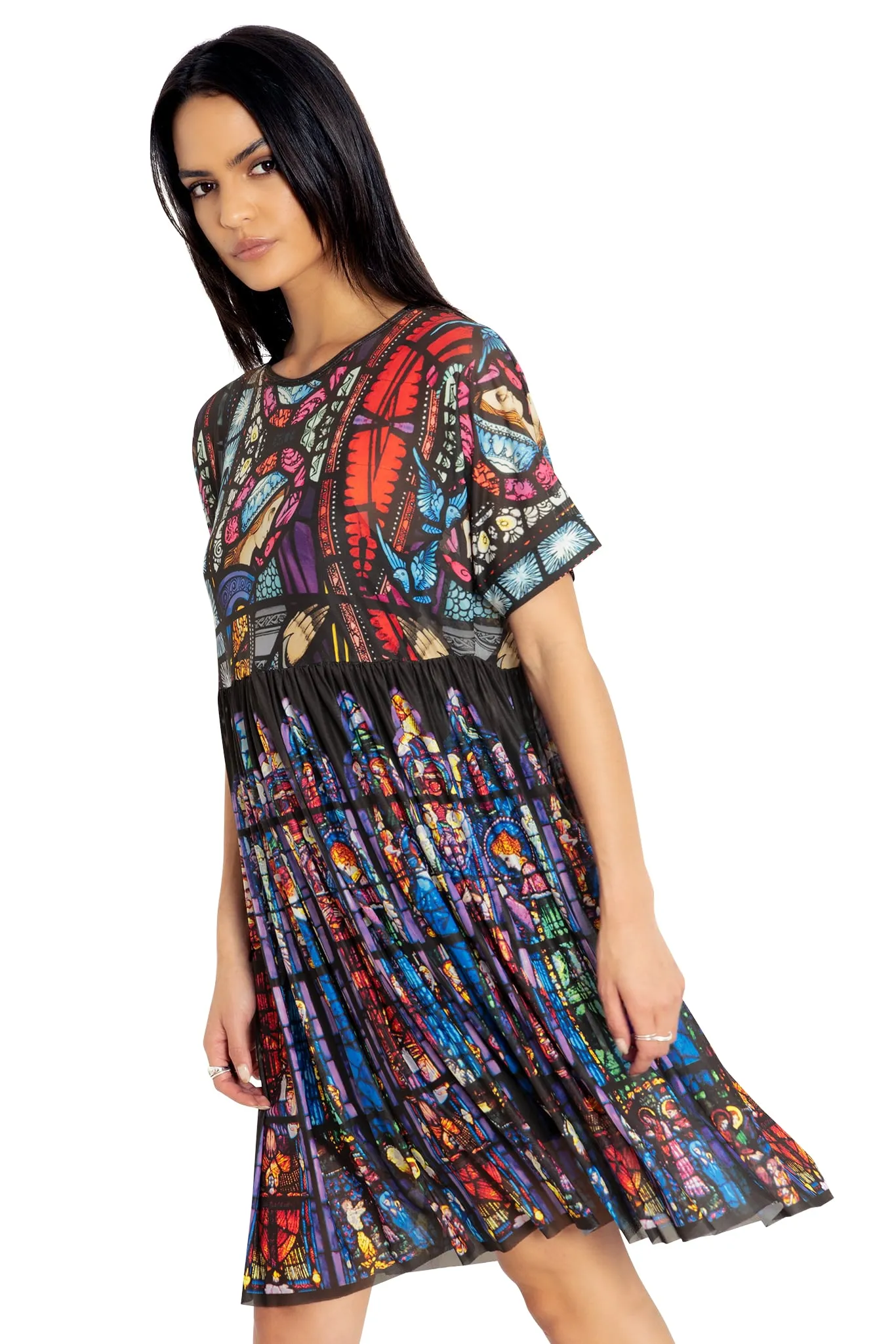 Adoration Of The Sacred Heart Sheer Smock Dress