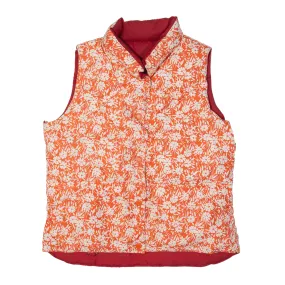 AMERICAN EAGLE OUTFITTERS Reversible Puffer Gilet Red Floral Womens M