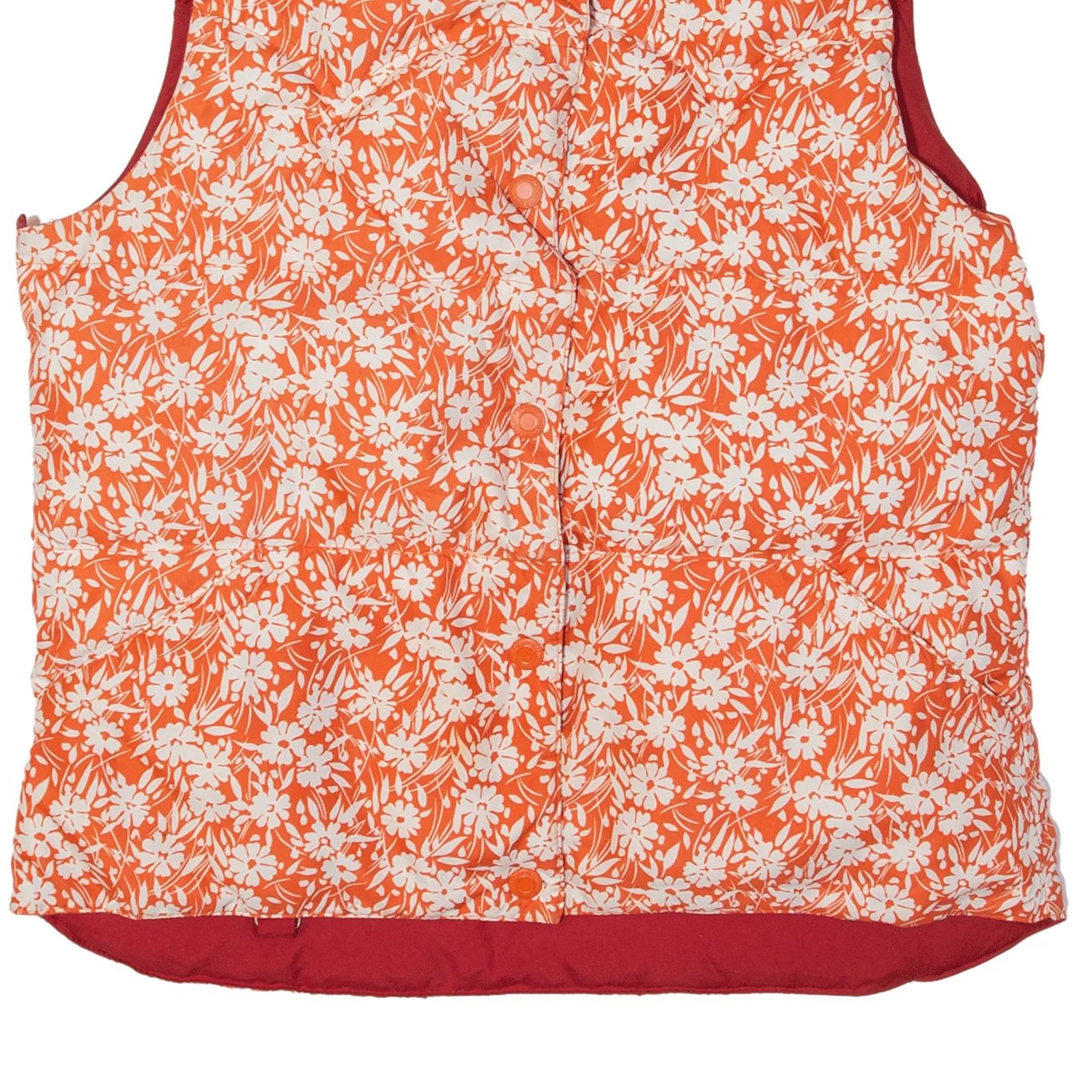 AMERICAN EAGLE OUTFITTERS Reversible Puffer Gilet Red Floral Womens M