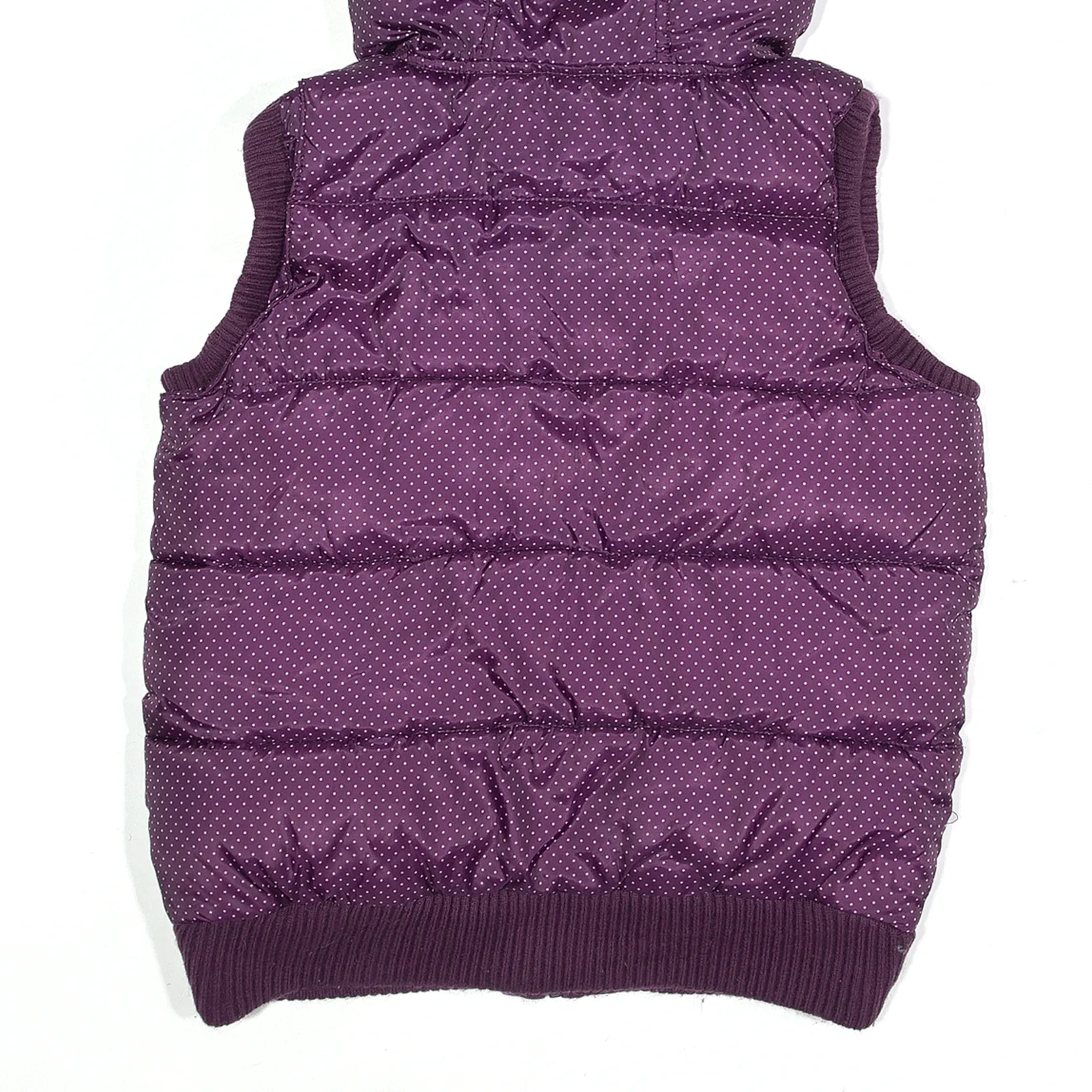 ANIMAL Gilet Purple Spotted Puffer Womens M