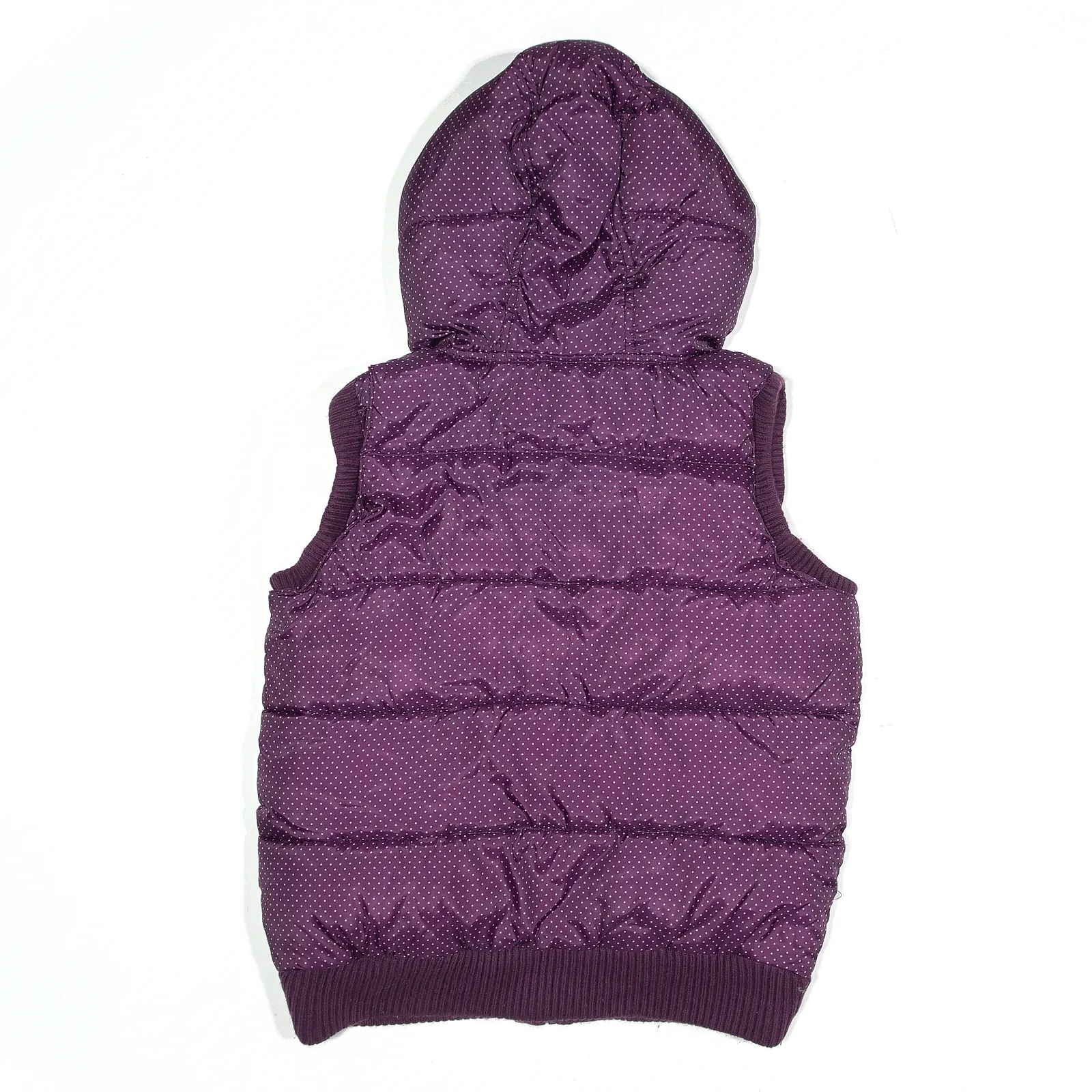 ANIMAL Gilet Purple Spotted Puffer Womens M