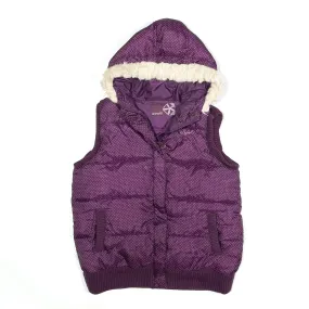 ANIMAL Gilet Purple Spotted Puffer Womens M