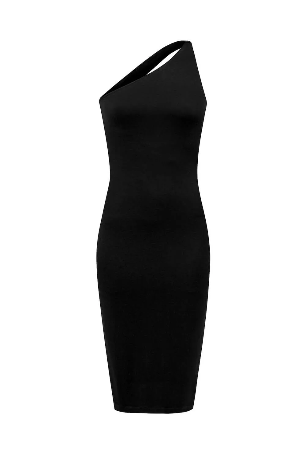 Asymmetric Back Dress Black