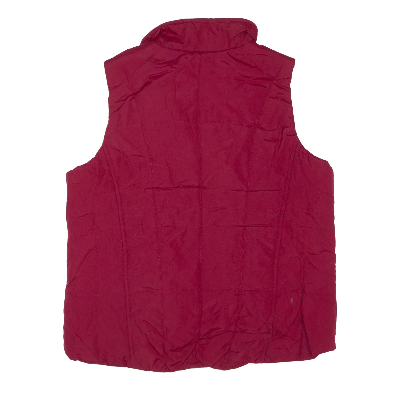 ATHLETIC WORKS Fleece Lined Puffer Gilet Maroon Womens L
