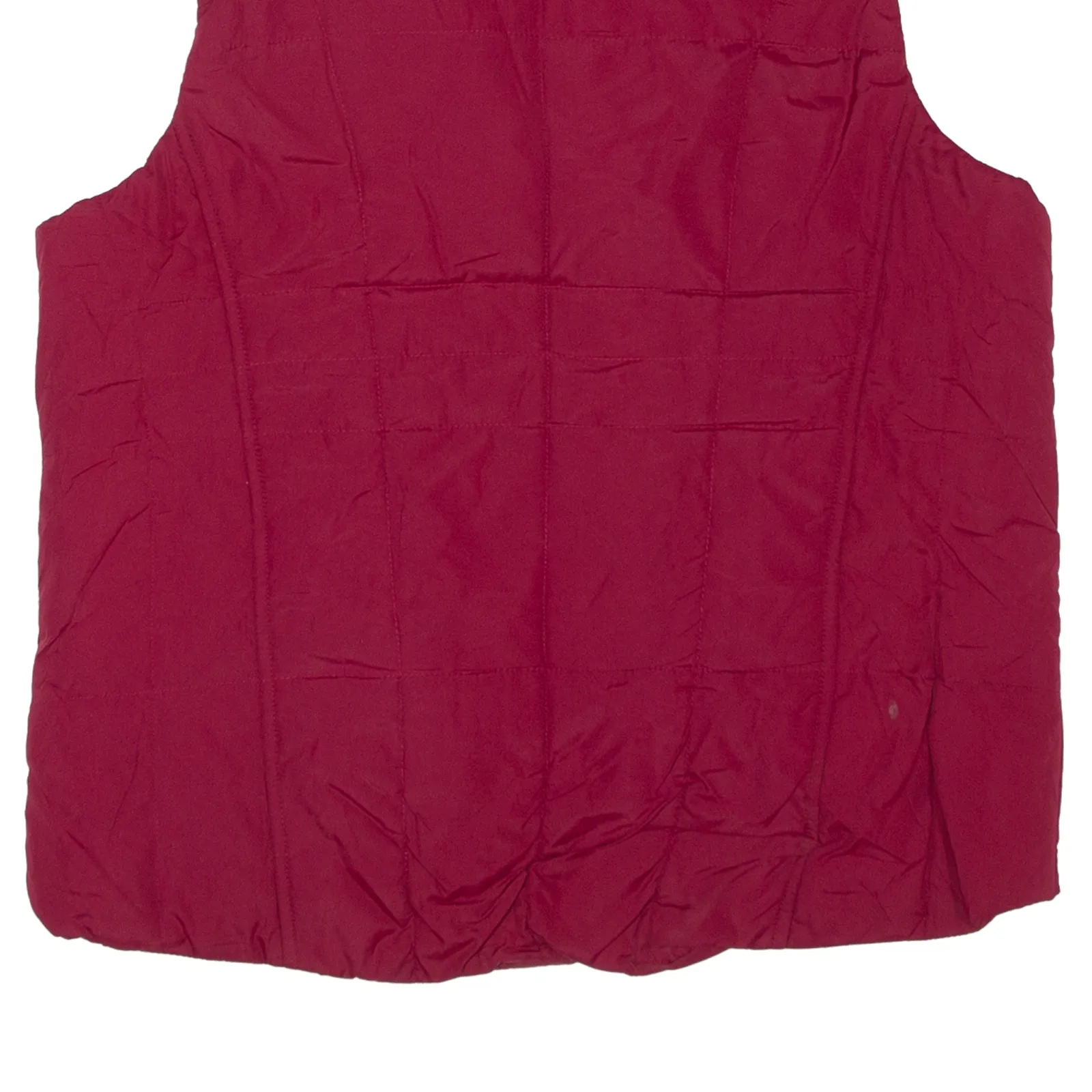 ATHLETIC WORKS Fleece Lined Puffer Gilet Maroon Womens L