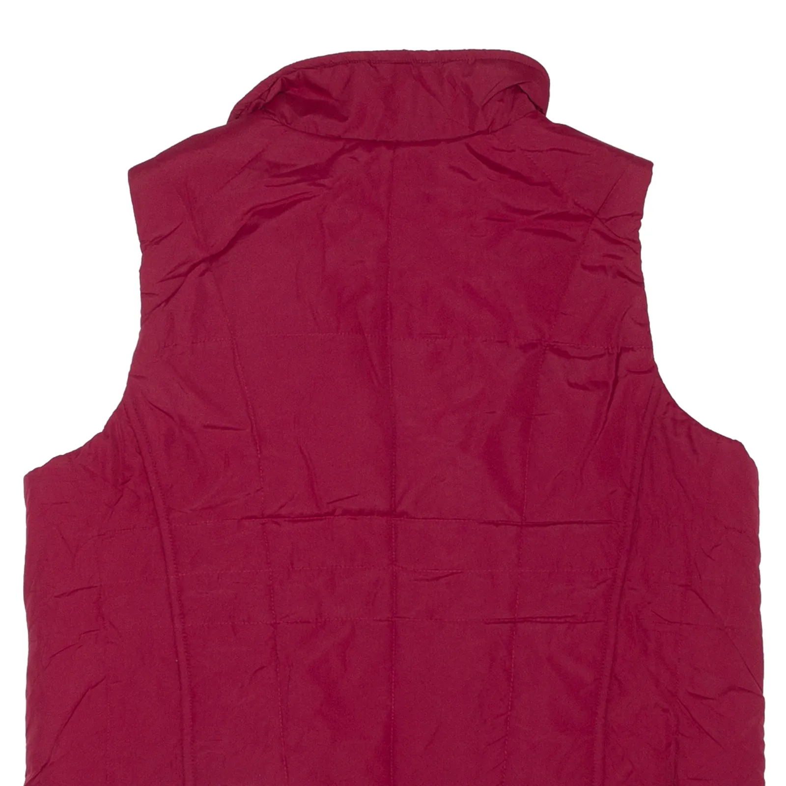 ATHLETIC WORKS Fleece Lined Puffer Gilet Maroon Womens L