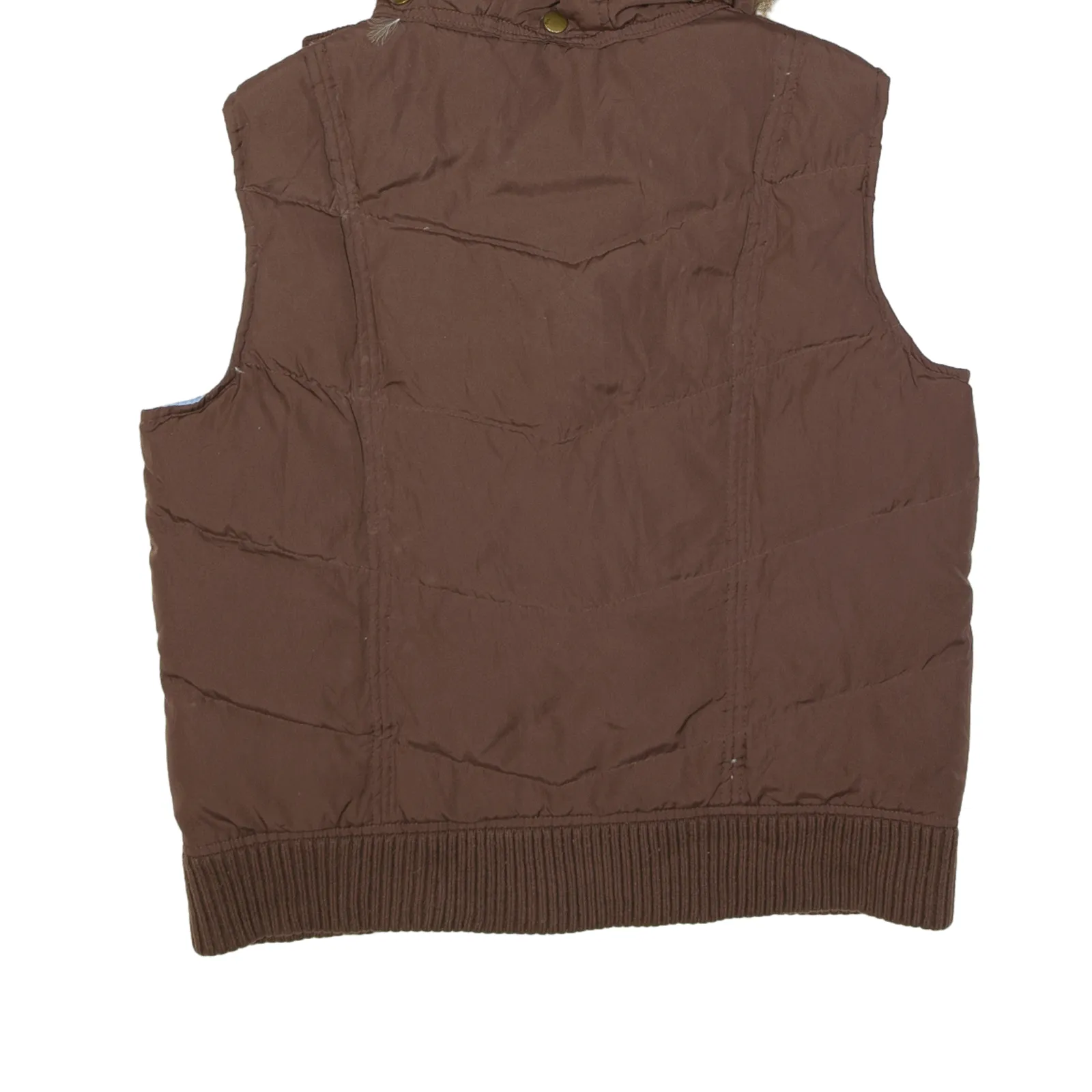 BAILEYS POINT Faux Fur Hood Puffer Gilet Brown Girls L