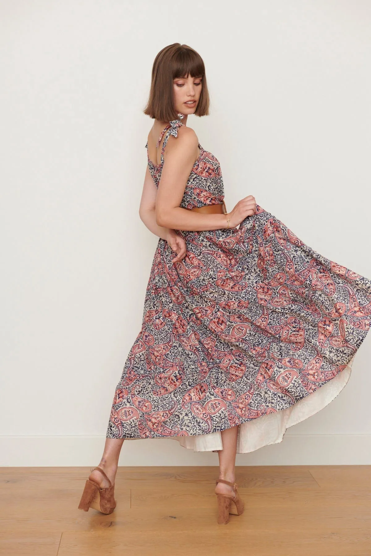 BEATRICE PINAFORE DRESS - Petula print
