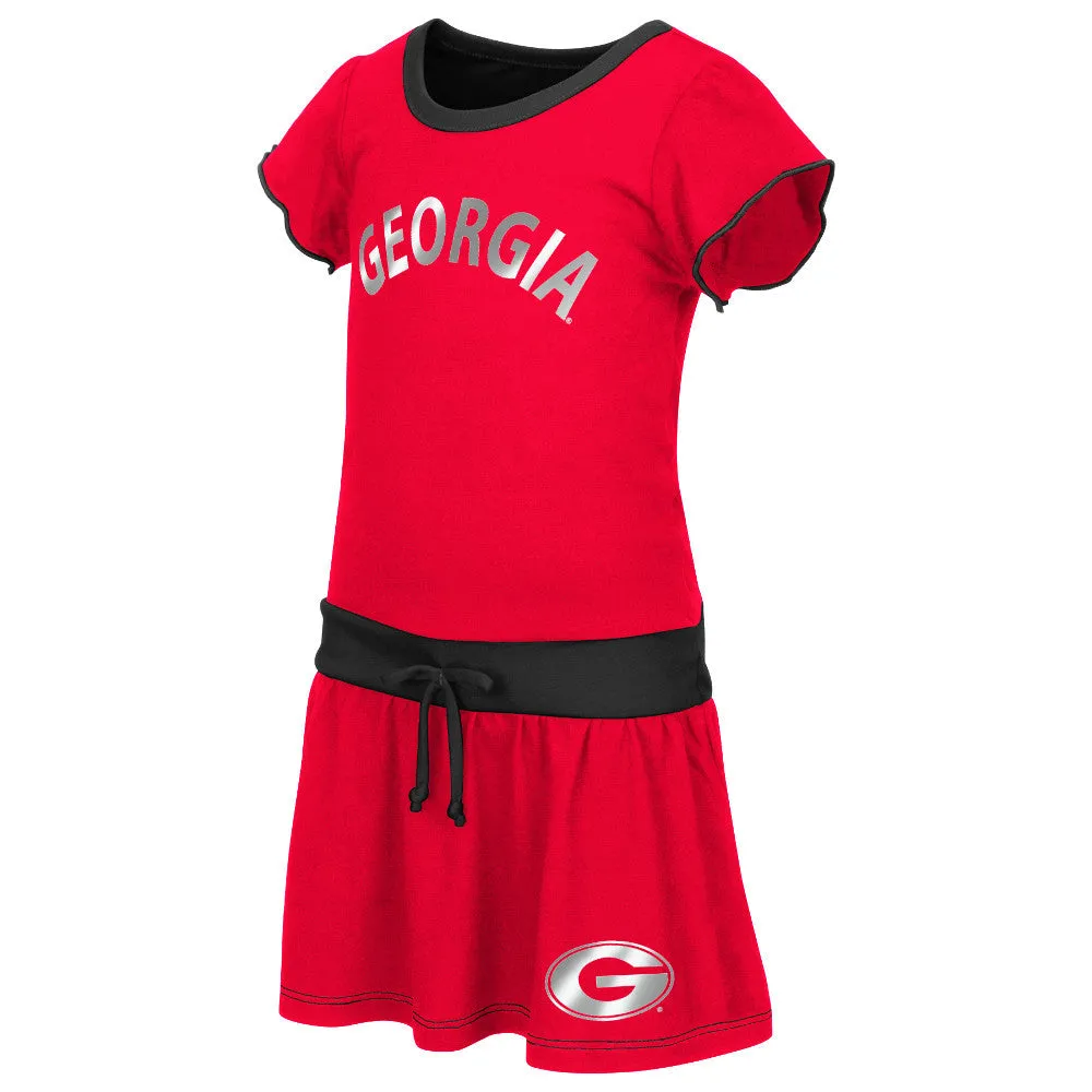 Bulldogs Tot Tie Front Dress
