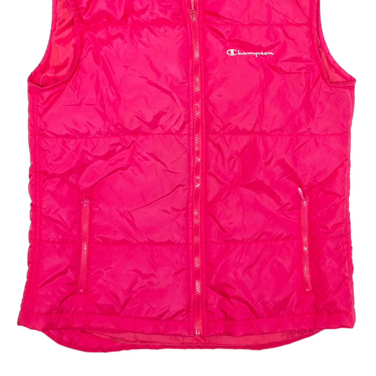 CHAMPION Insulated Puffer Gilet Pink Nylon Womens UK 12