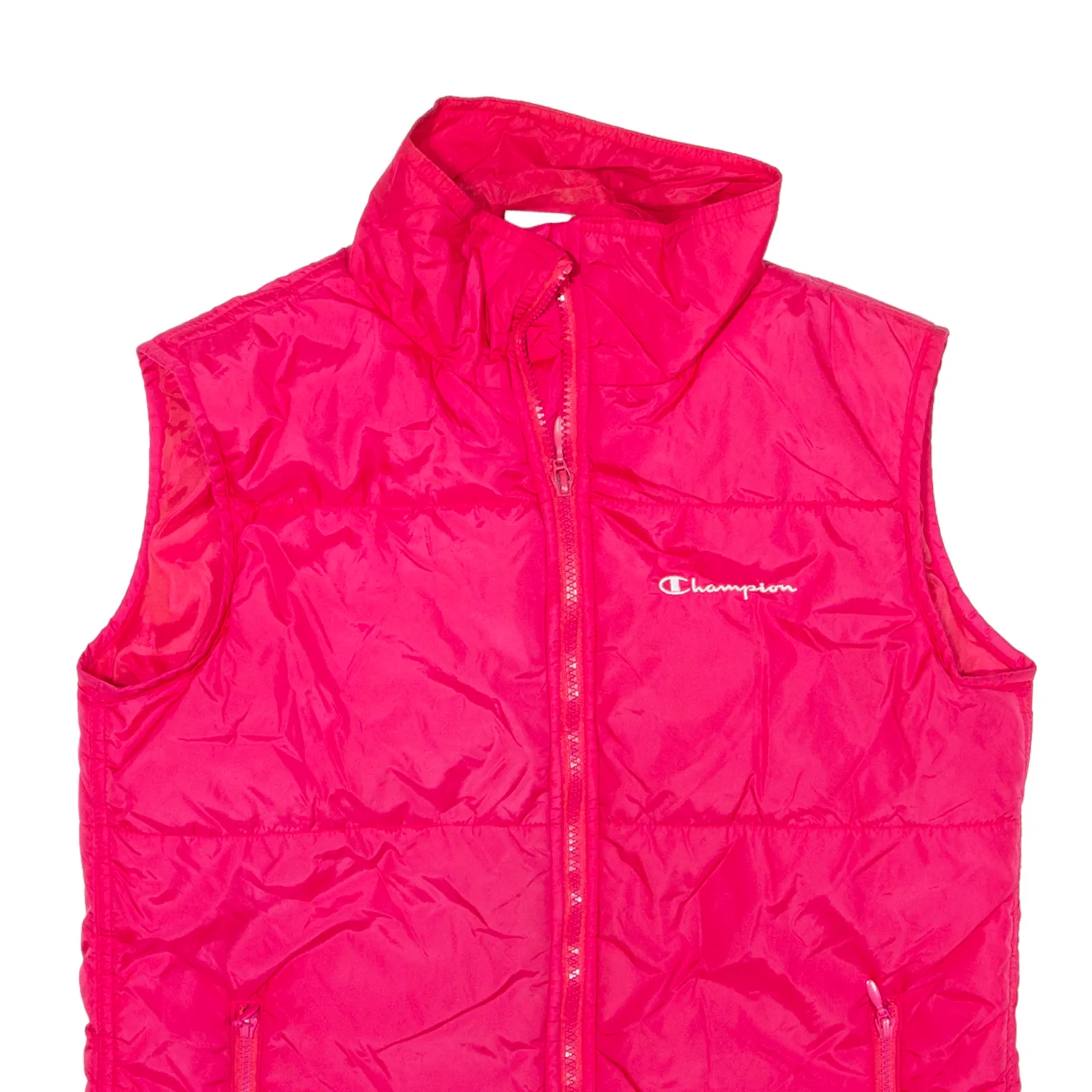 CHAMPION Insulated Puffer Gilet Pink Nylon Womens UK 12