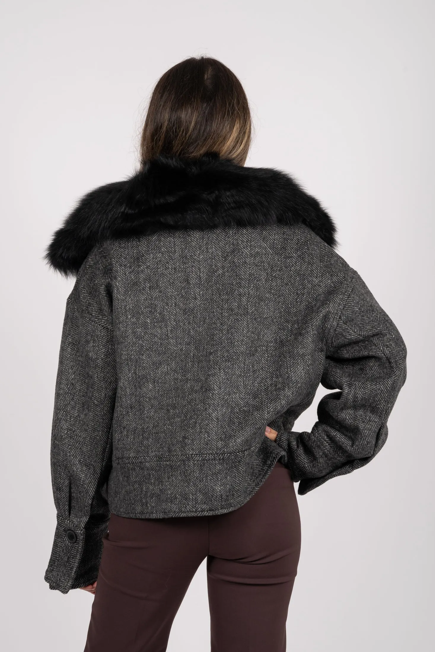 Charlie Jacket - Twill Black/Grey