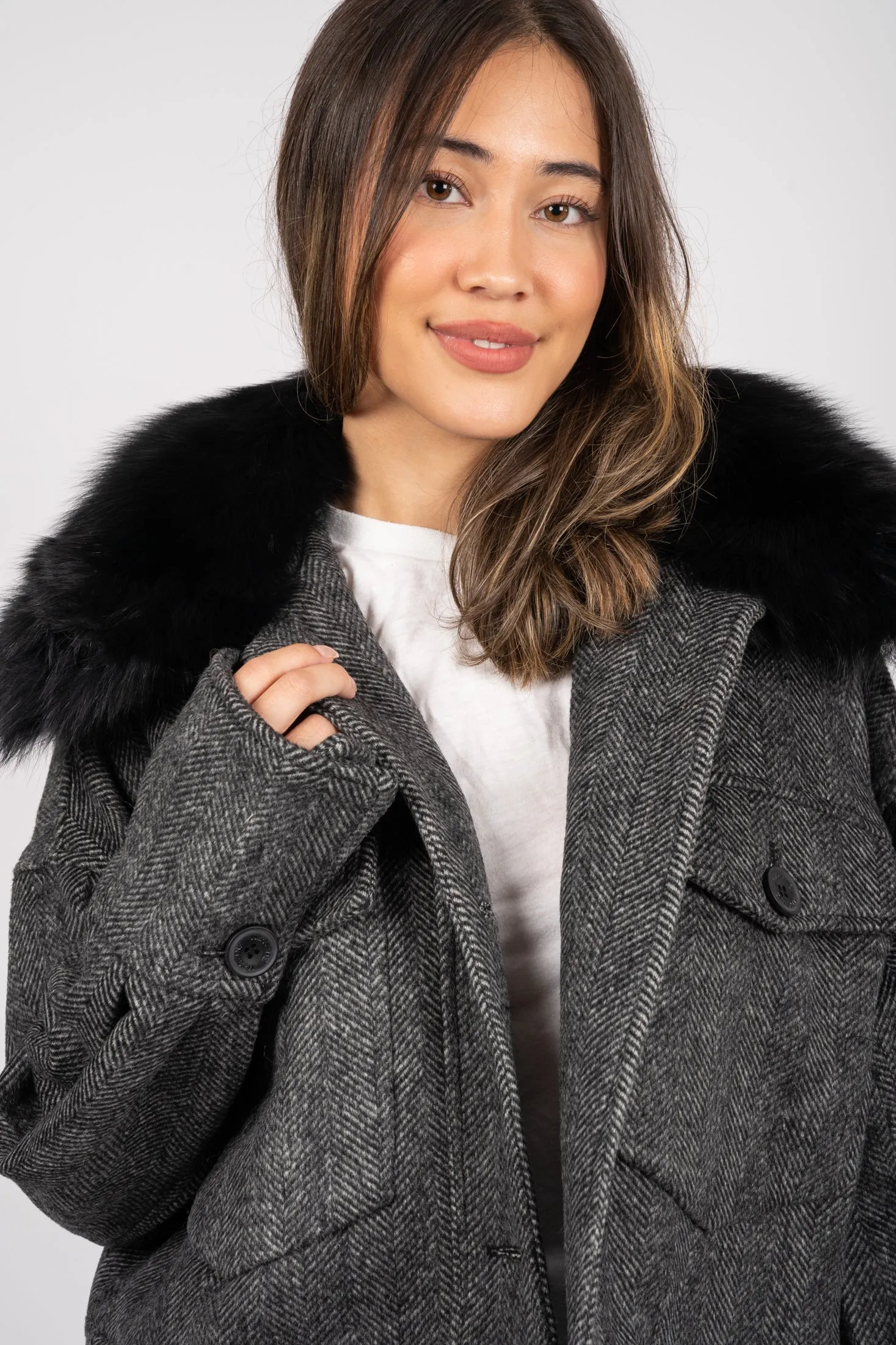 Charlie Jacket - Twill Black/Grey