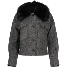Charlie Jacket - Twill Black/Grey