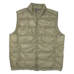 CONVERSE Insulated Mens Puffer Gilet Green Nylon L