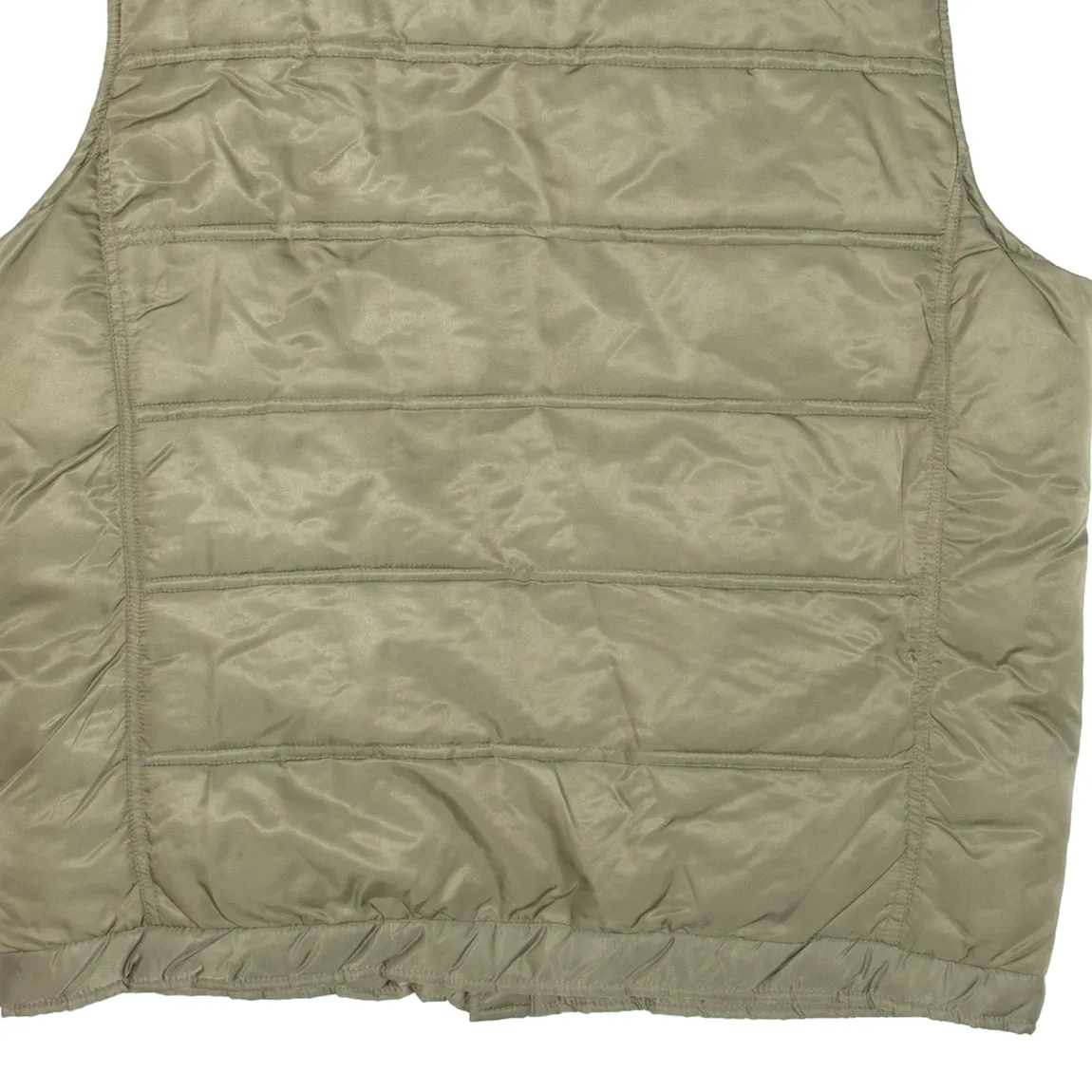 CONVERSE Insulated Mens Puffer Gilet Green Nylon L