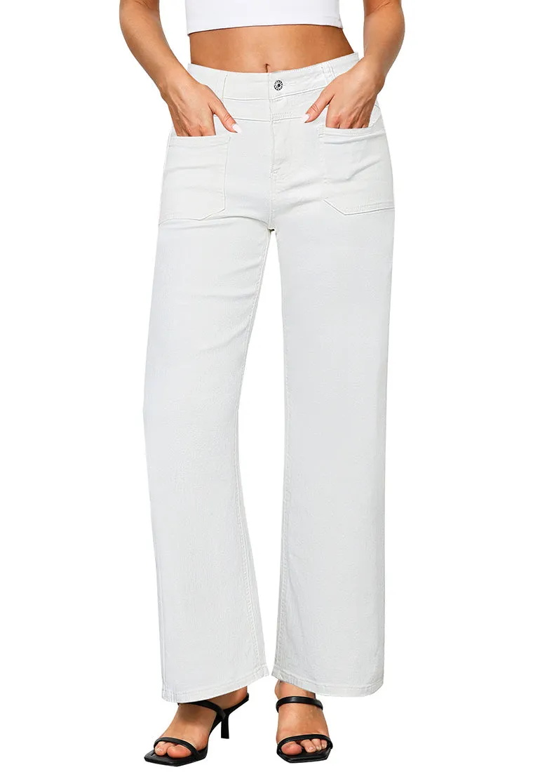 Cream White Irresistible Vintage Shaping All Season Original Fit Jean High Rise
