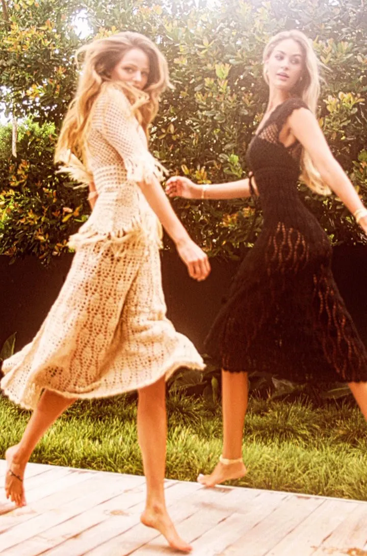 Crochet Midi Skirt or Strapless Dress