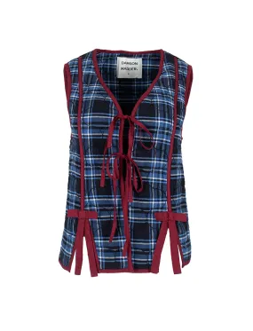 Damson Madder Womens Alva Bow Gilet Navy