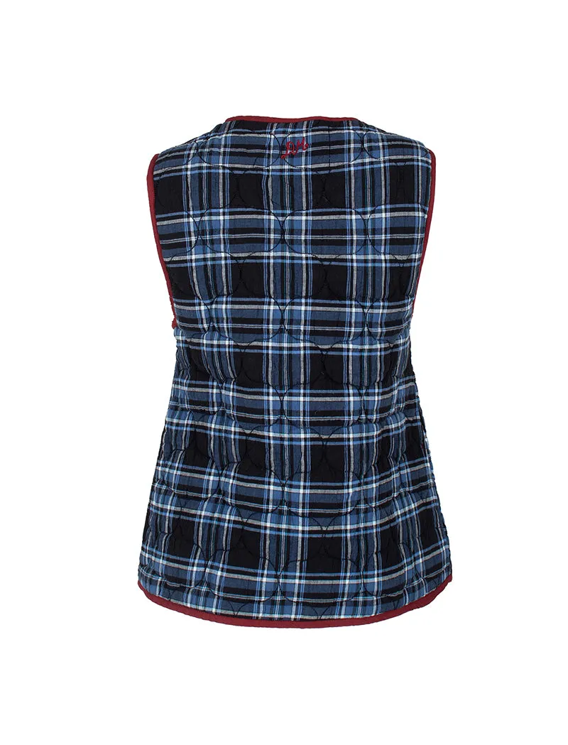 Damson Madder Womens Alva Bow Gilet Navy
