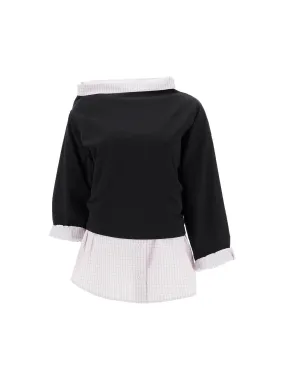 Double-layer Hybrid Top - Women's Blouse