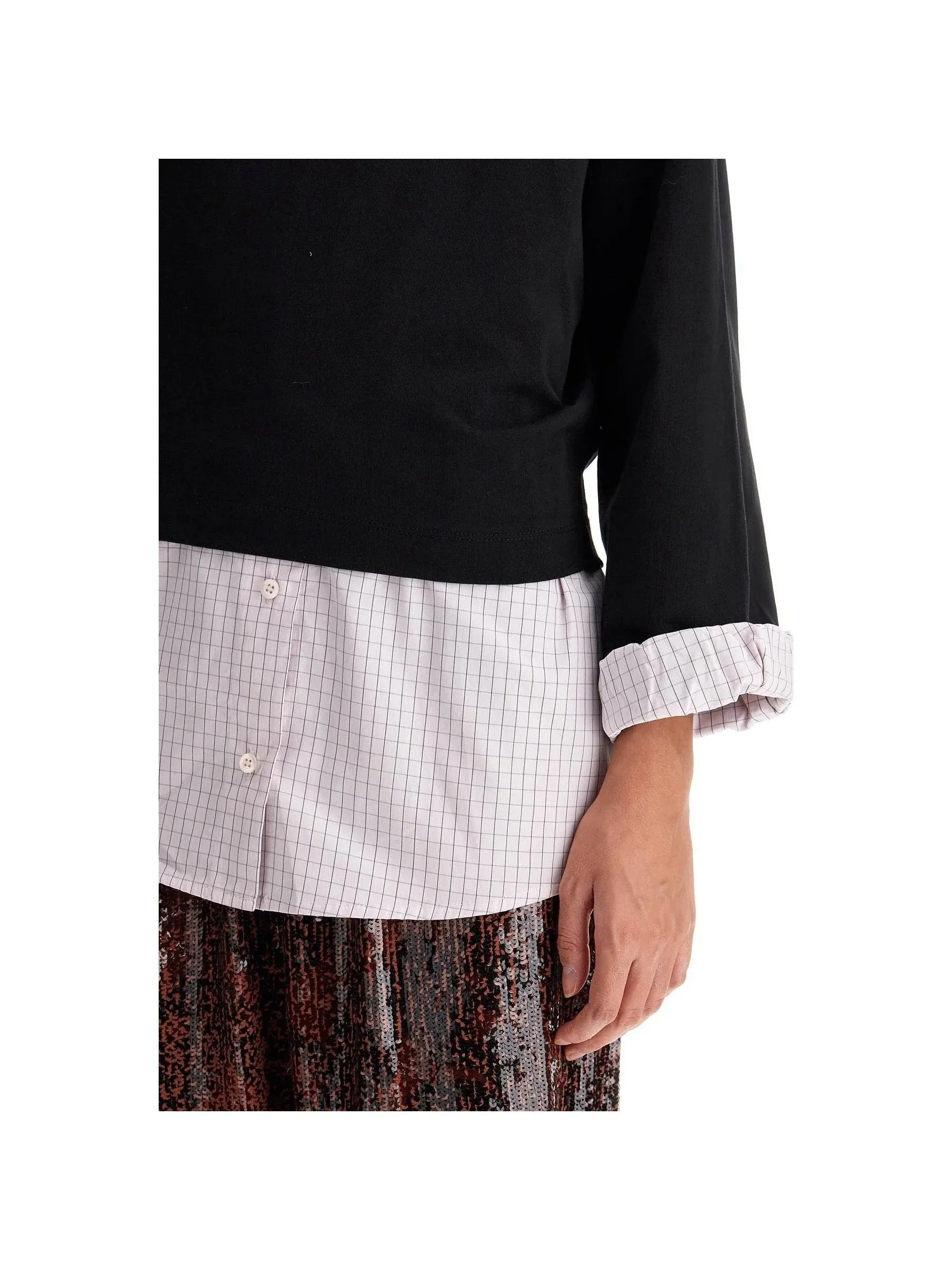 Double-layer Hybrid Top - Women's Blouse