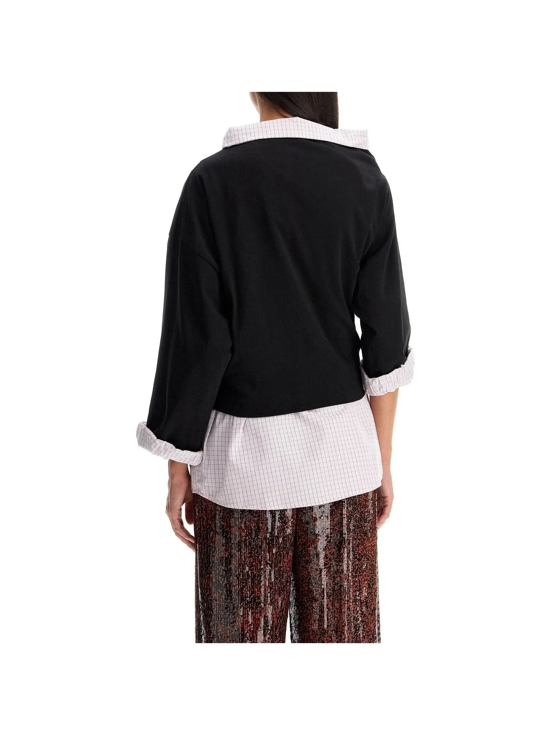 Double-layer Hybrid Top - Women's Blouse