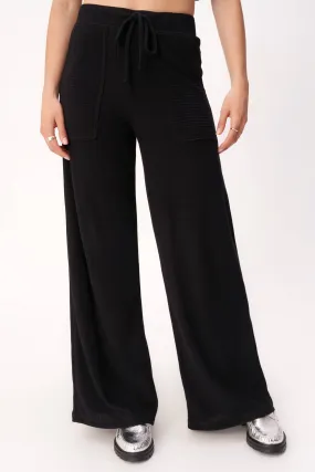 Essential Cozy Rib Pant - Black