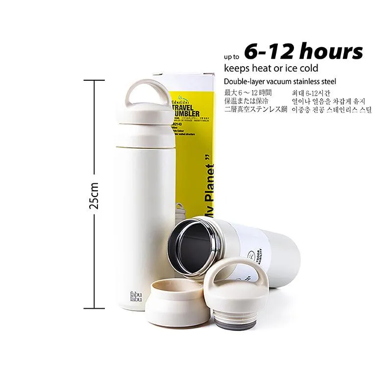 Fabufabu Insulated Stainless Steel Water Bottle-Reusable Water Bottle-Metal Vacuum Flask