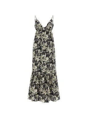 Floral Printed Satin Slip Dress