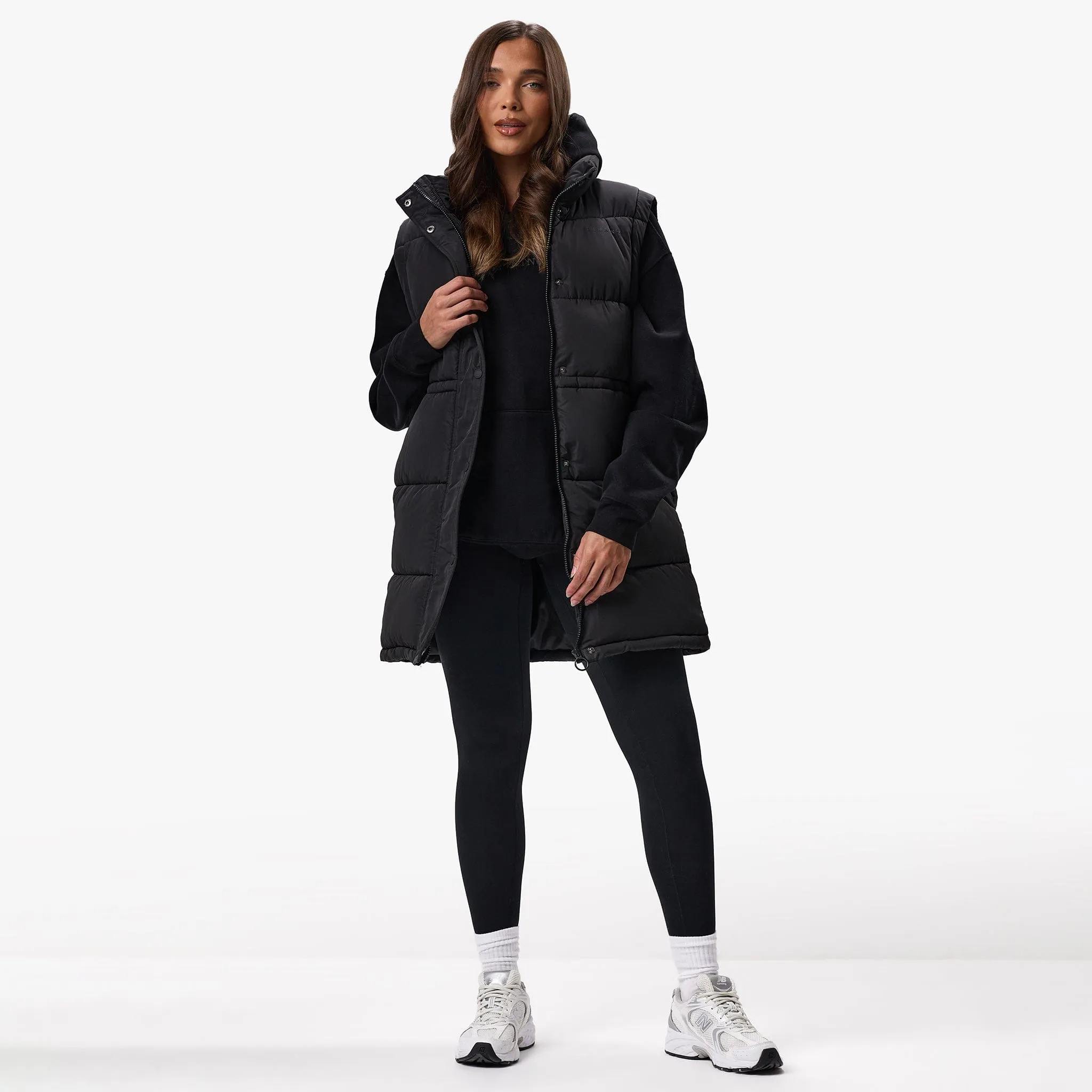 Gym King Longline Gilet - Black