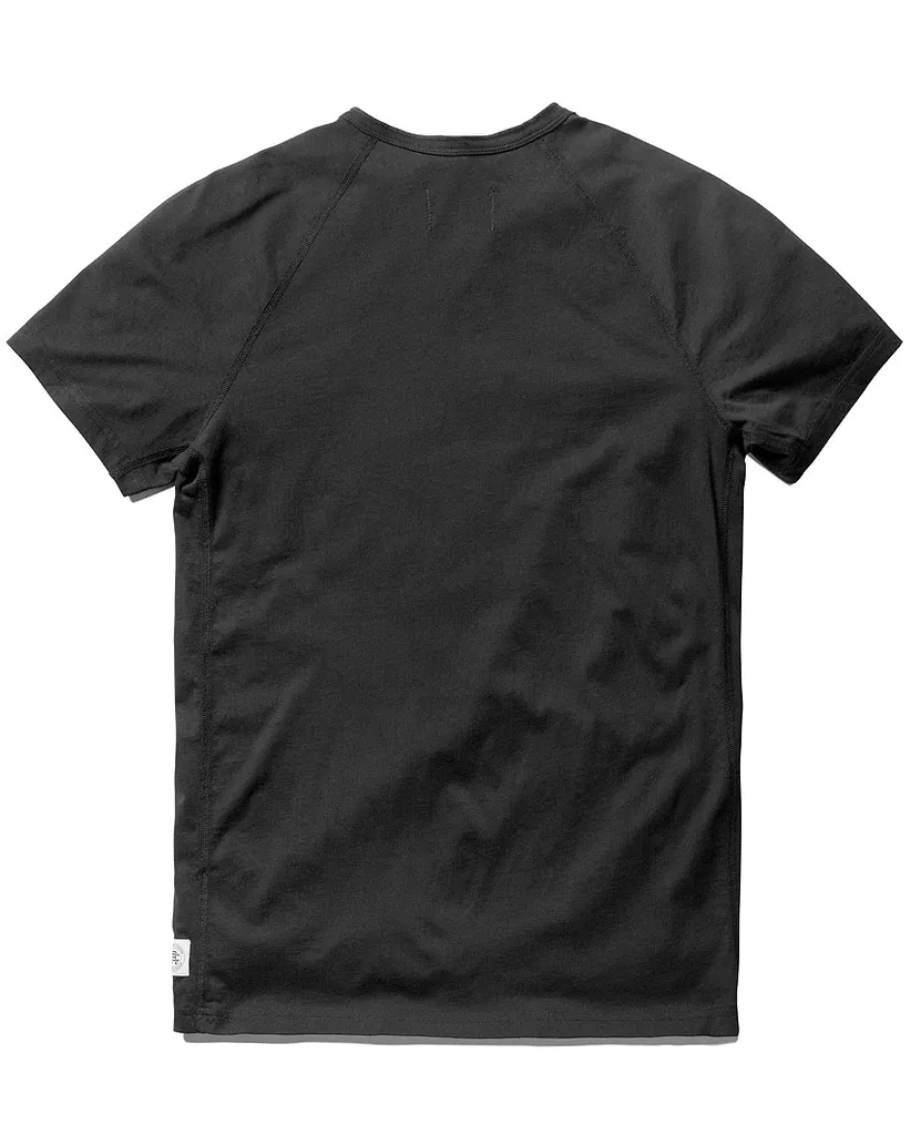 Henley Ringspun Jersey T-Shirt Black