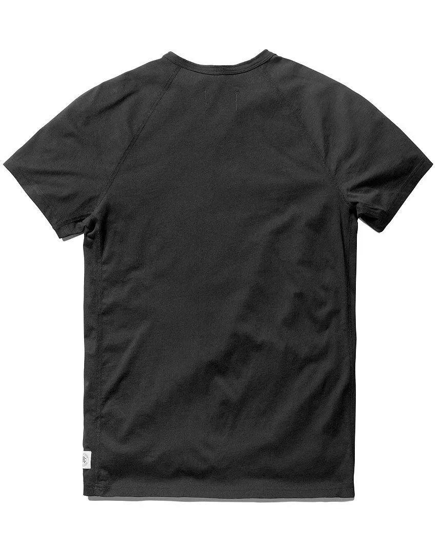 Henley Ringspun Jersey T-Shirt Black