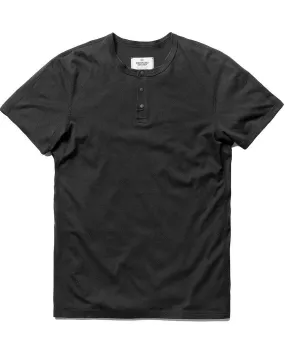 Henley Ringspun Jersey T-Shirt Black