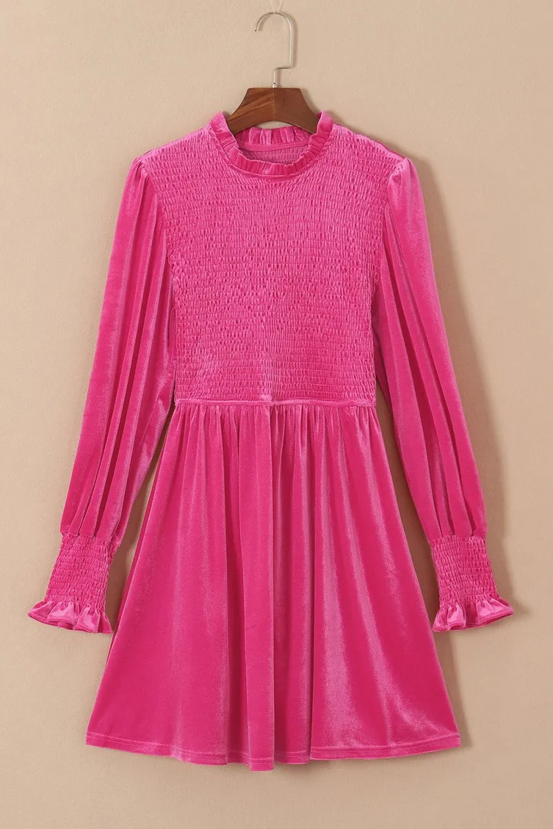 Holiday Velvet Smocked Dress