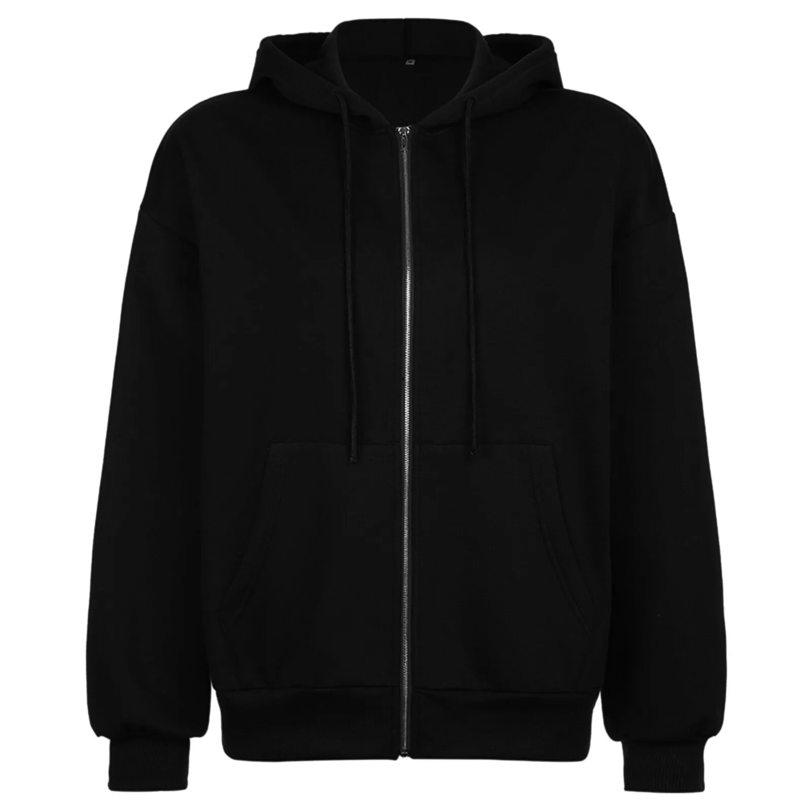 Joskaa Christmas Gift JMPRS Brown Y2K Aesthetic Hoodies Women Vintage Winter Thick Zip Up Sweatshirt Jacket Streetwear Letter Black Hooded Female Coat